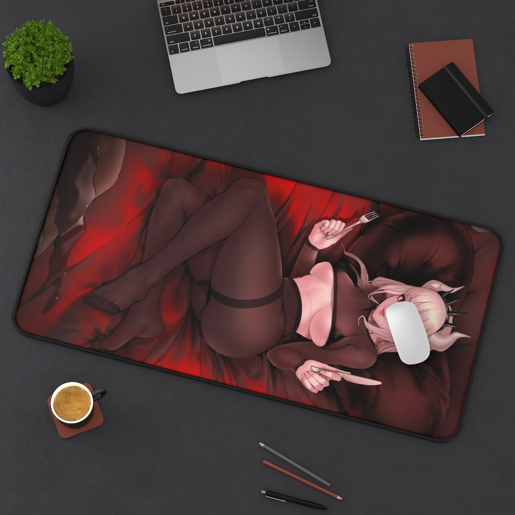 Helltaker Sexy Mousepad - Meal Time Lucifer Gaming Desk Mat - Ecchi Playmat