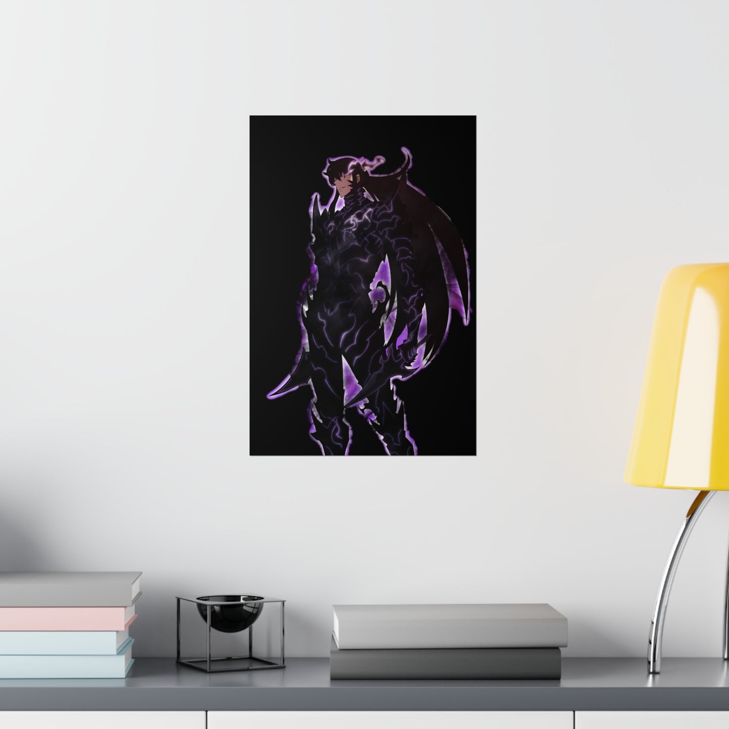 Solo Leveling Poster - Premium Matte Vertical Poster - Sung Jin Woo God Form Anime Wall Art Decor