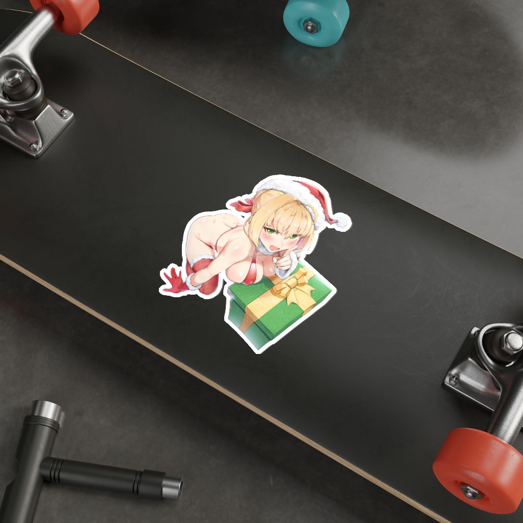 Fate Stay Night Waterproof Sticker - Sexy Santa Saber Ecchi Vinyl Decal - Fate Grand Order Christmas Sticker - Altria Pendragon