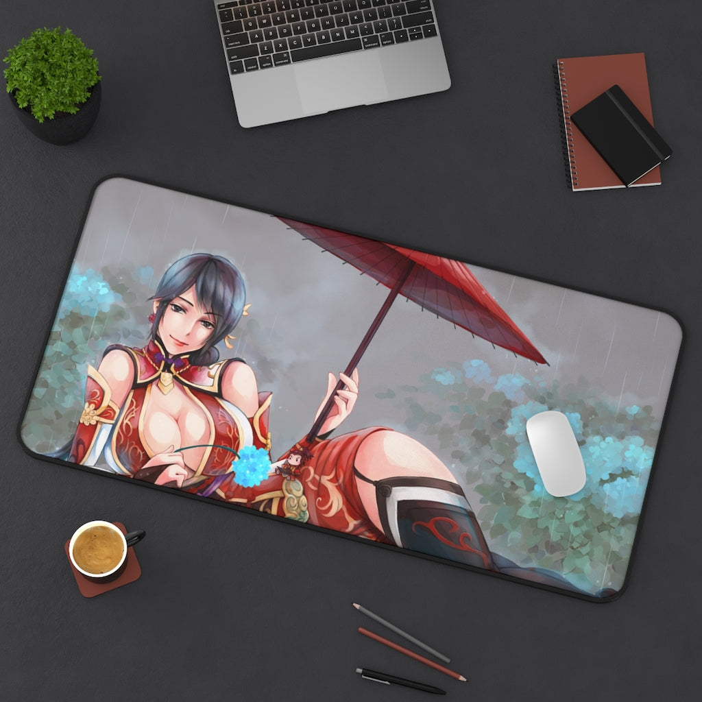 Dynasty Warriors Lian Shi Umbrella Desk Mat - Non Slip Musou Gaming Mousepad