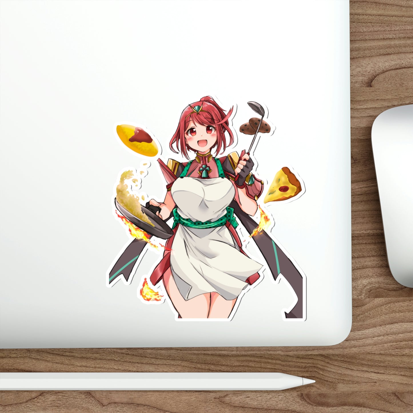 Xenoblade Pyra Cooking Waterproof Sticker - Ecchi Vinyl Decal