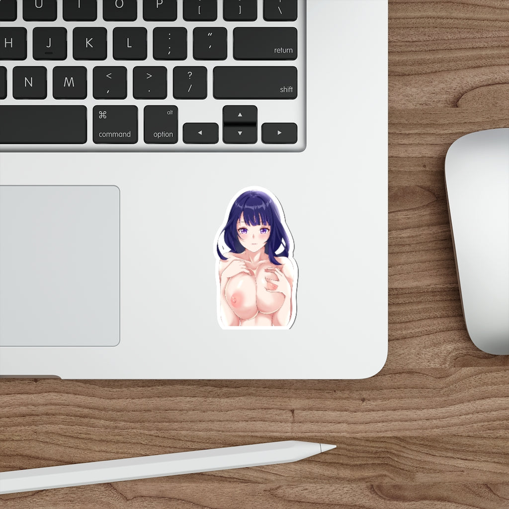 Genshin Impact Raiden Shogun Topless Tits Waterproof Sticker - Ecchi Vinyl Decal