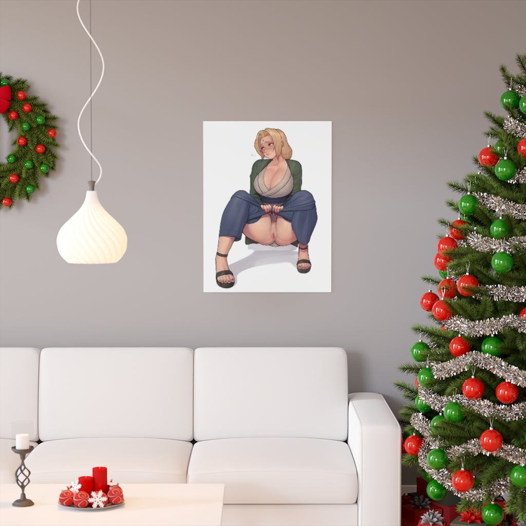 Tsunade Pussy Flash Naruto Hentai Poster - Lewd Premium Matte Vertical Poster - Adult Wall Art