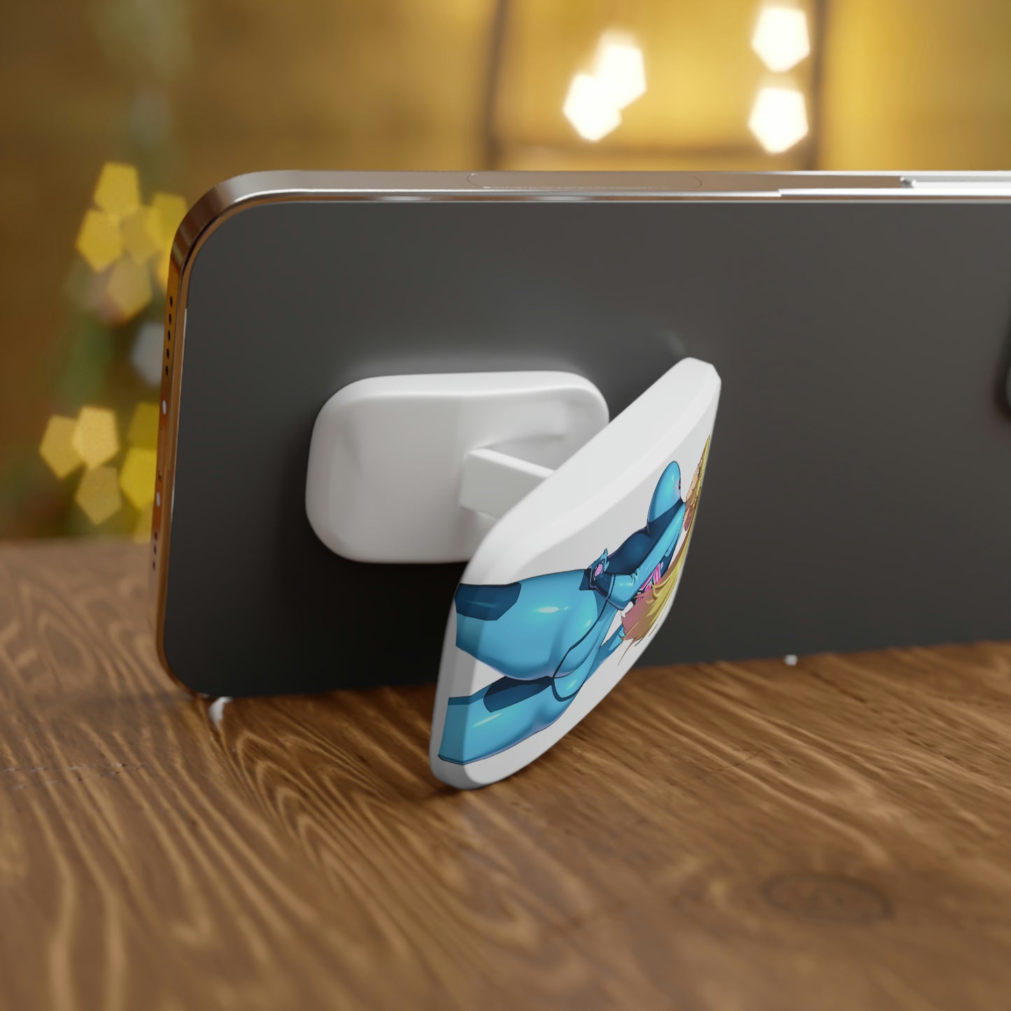 Samus Zero Suit Phone Holder - Metroid Phone Click-On Grip - Phone Grip Holder