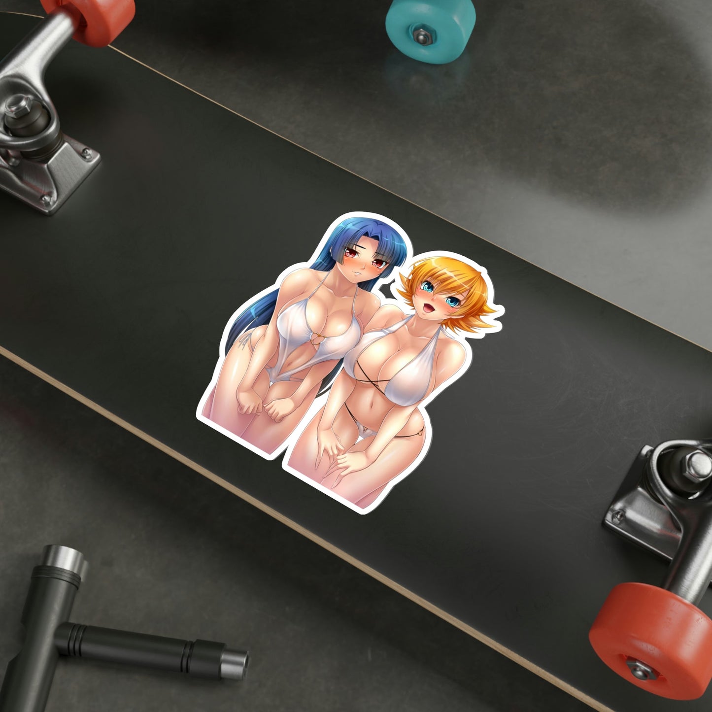 Sexy Yatsu Murasaki and Igawa Sakura Action Taimanin Waterproof Sticker - Weatherproof Vinyl Car Decal