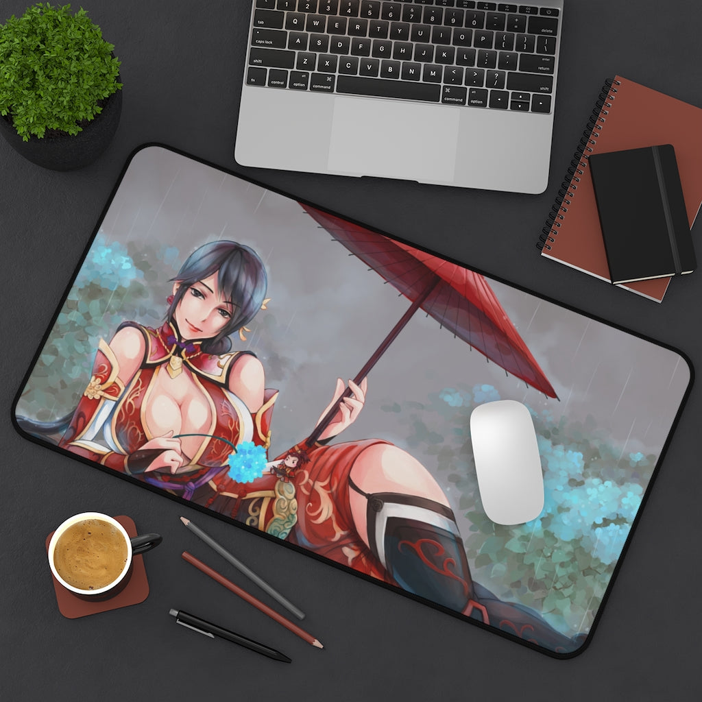 Dynasty Warriors Lian Shi Umbrella Desk Mat - Non Slip Musou Gaming Mousepad