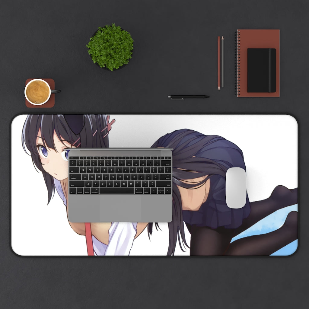 Mai Sakurajima School Girl Mousepad - Rascal Does Not Dream Of Bunny Girl Senpai Desk Mat