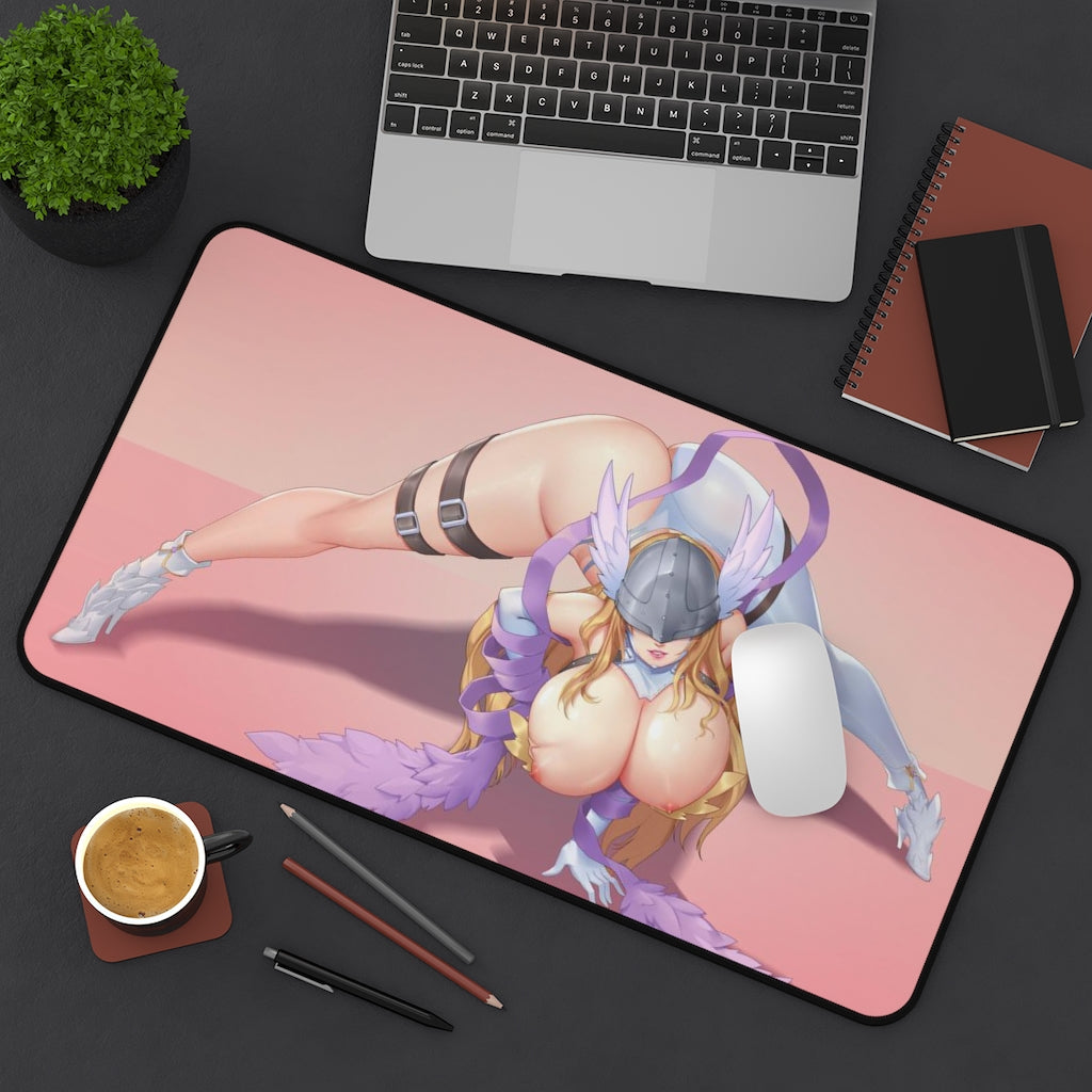 Digimon Ecchi Mousepad - Thick Angewomon Playmat - Large Desk Mat