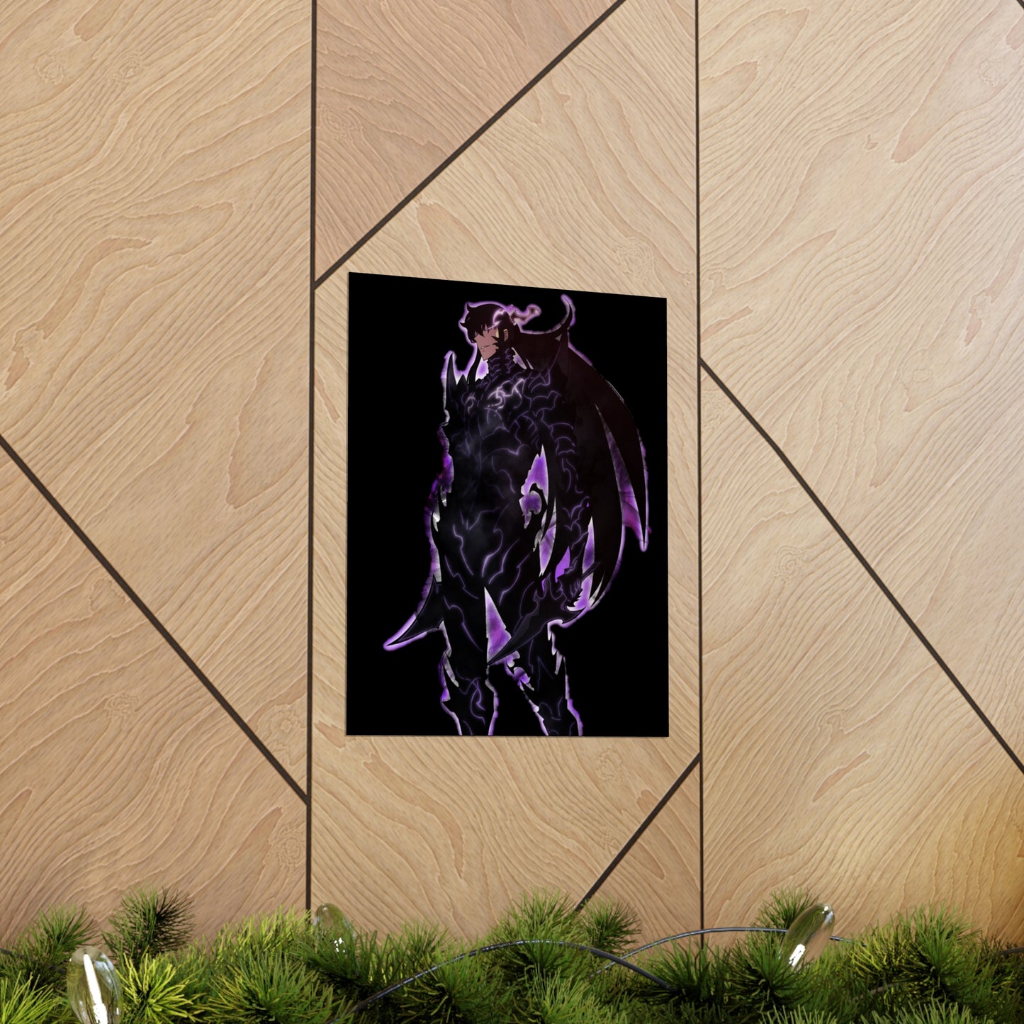 Solo Leveling Poster - Premium Matte Vertical Poster - Sung Jin Woo God Form Anime Wall Art Decor