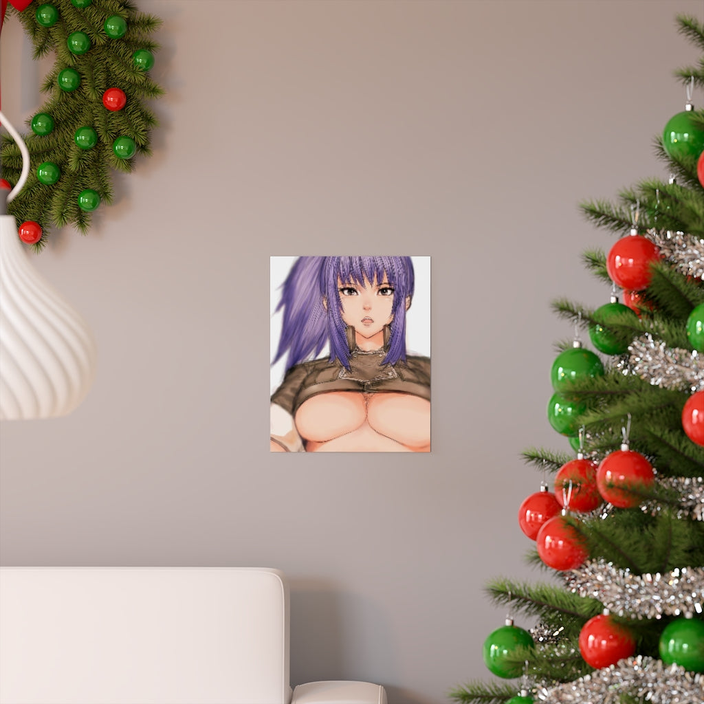 Underboobs Leona Heidern The King Of Fighters Poster - Lewd Premium Matte Vertical Poster - Adult Wall Art