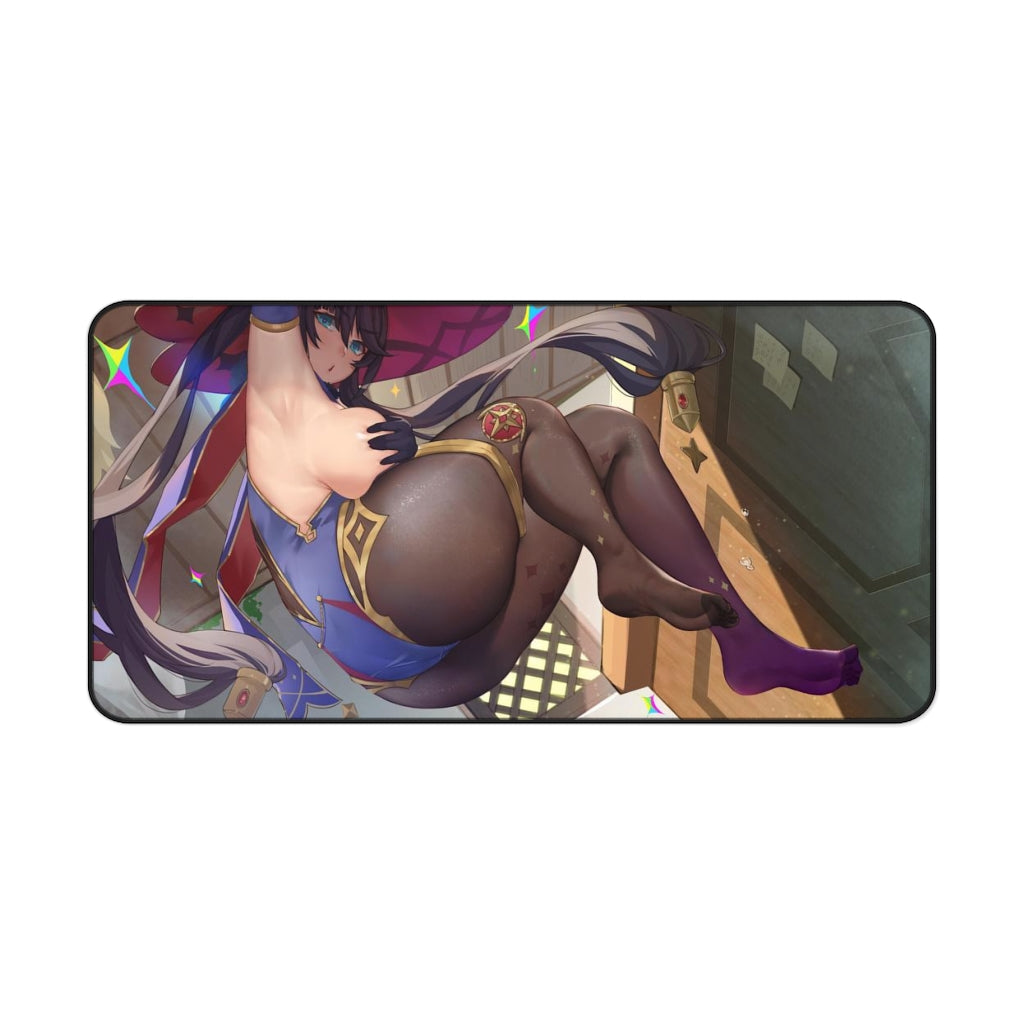 Genshin Impact Sexy Mousepad - Thick Mona Gaming Desk Mat - Ecchi Playmat