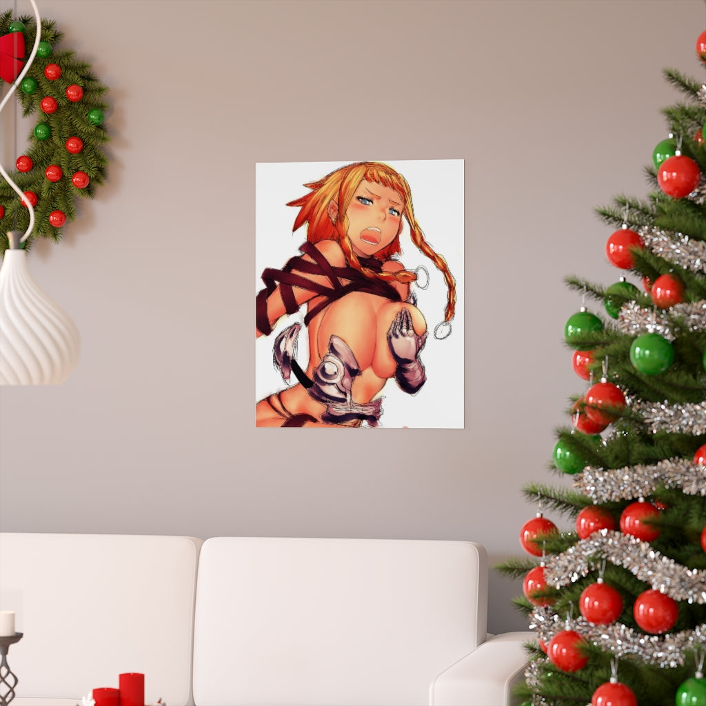 Leina And Exiled Warrior Leina Queen's Blade Poster - Lewd Premium Matte Vertical Poster - Adult Wall Art