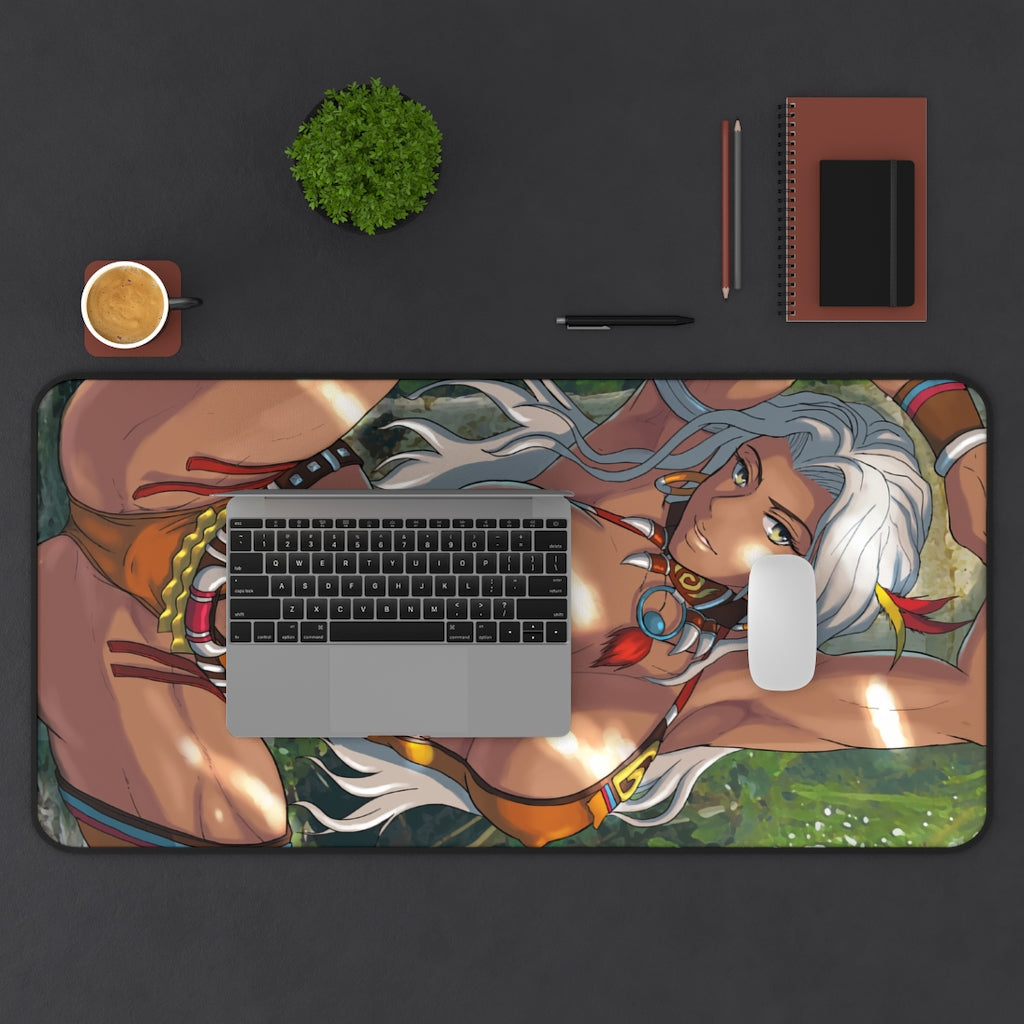 Dynasty Warriors Zhu Rong Nude Tits Desk Mat - Non Slip Mousepad