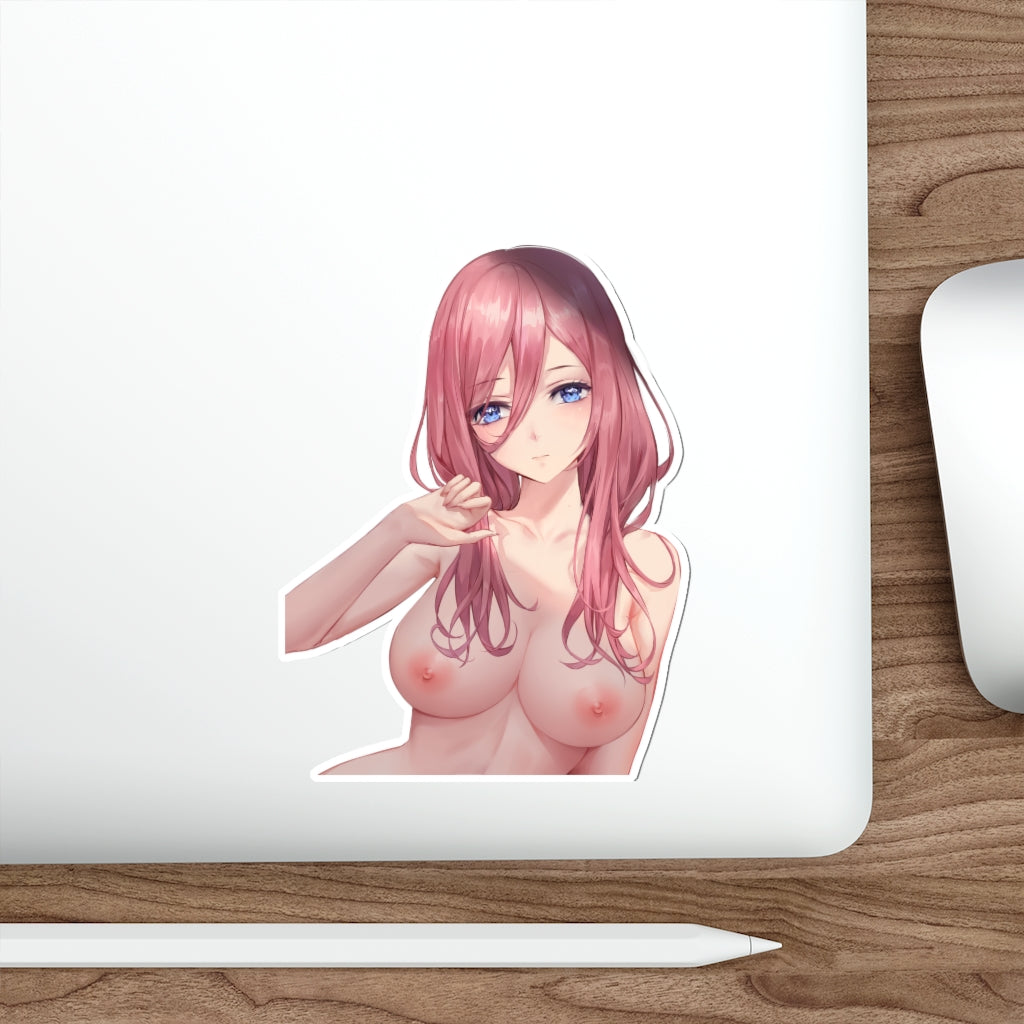 Nakano Miku Nude Boobs Quintessential Quintuplets Ecchi Vinyl Decal Waterproof Sticker - Ecchi Vinyl Decal