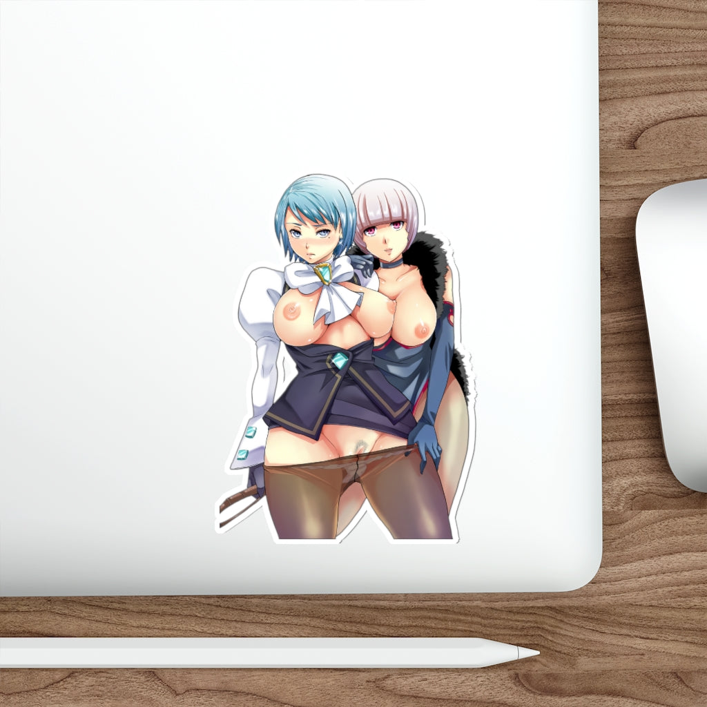 Hentai Ace Attorney Franziska von Karma and Shih-na Waterproof Sticker -  Ecchi Vinyl Decal