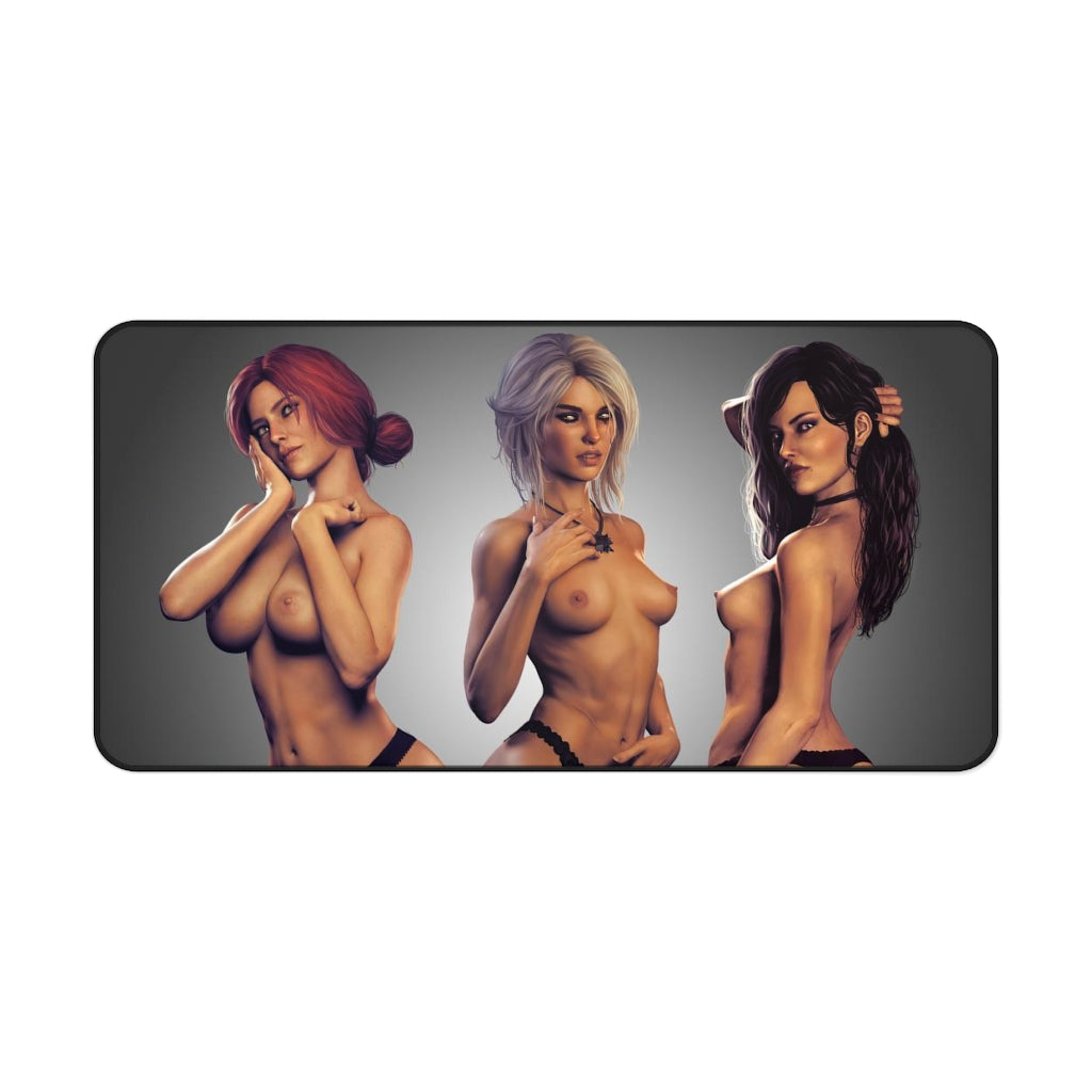 The Witcher Sexy Waifus Triss Ciri Yennefer Desk Mat - Non Slip Mousepad