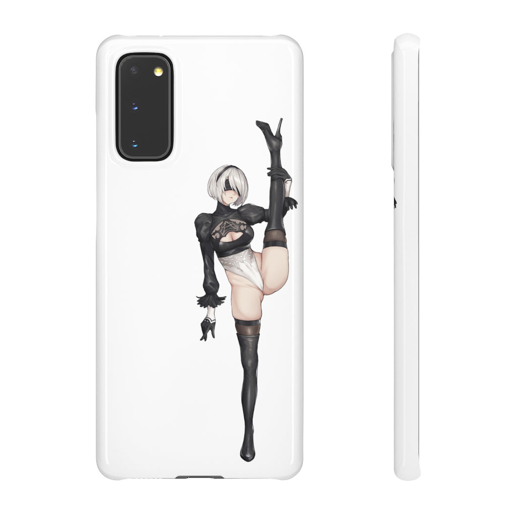 Nier Automata 2B Split Anime Phone Case -  Kawaii Aesthetic Snap Case