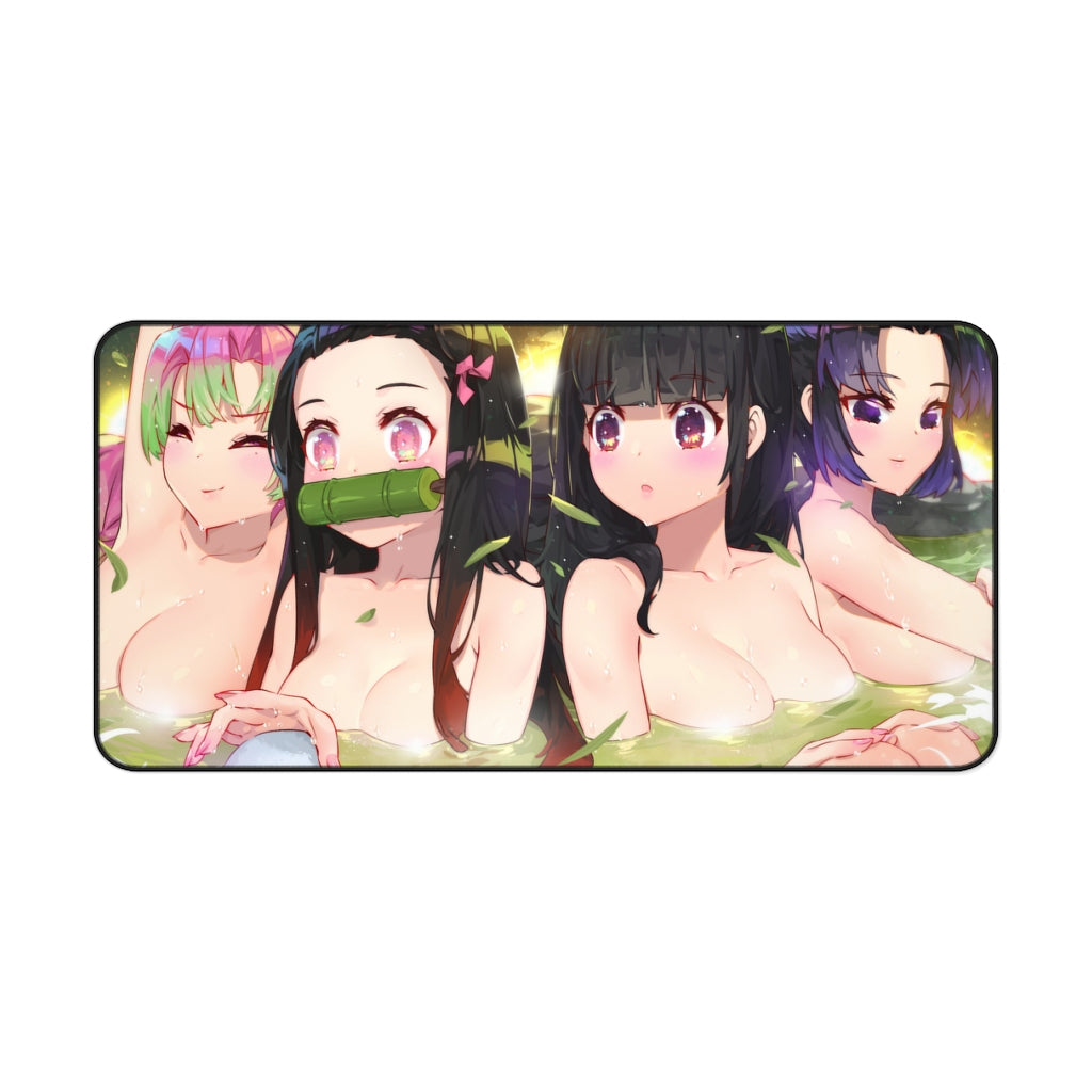 Nezuko Shinobu Mitsuri and Kanao Demon Slayer Nude Bath Bamboo Forest Mousepad - Gaming Playmat