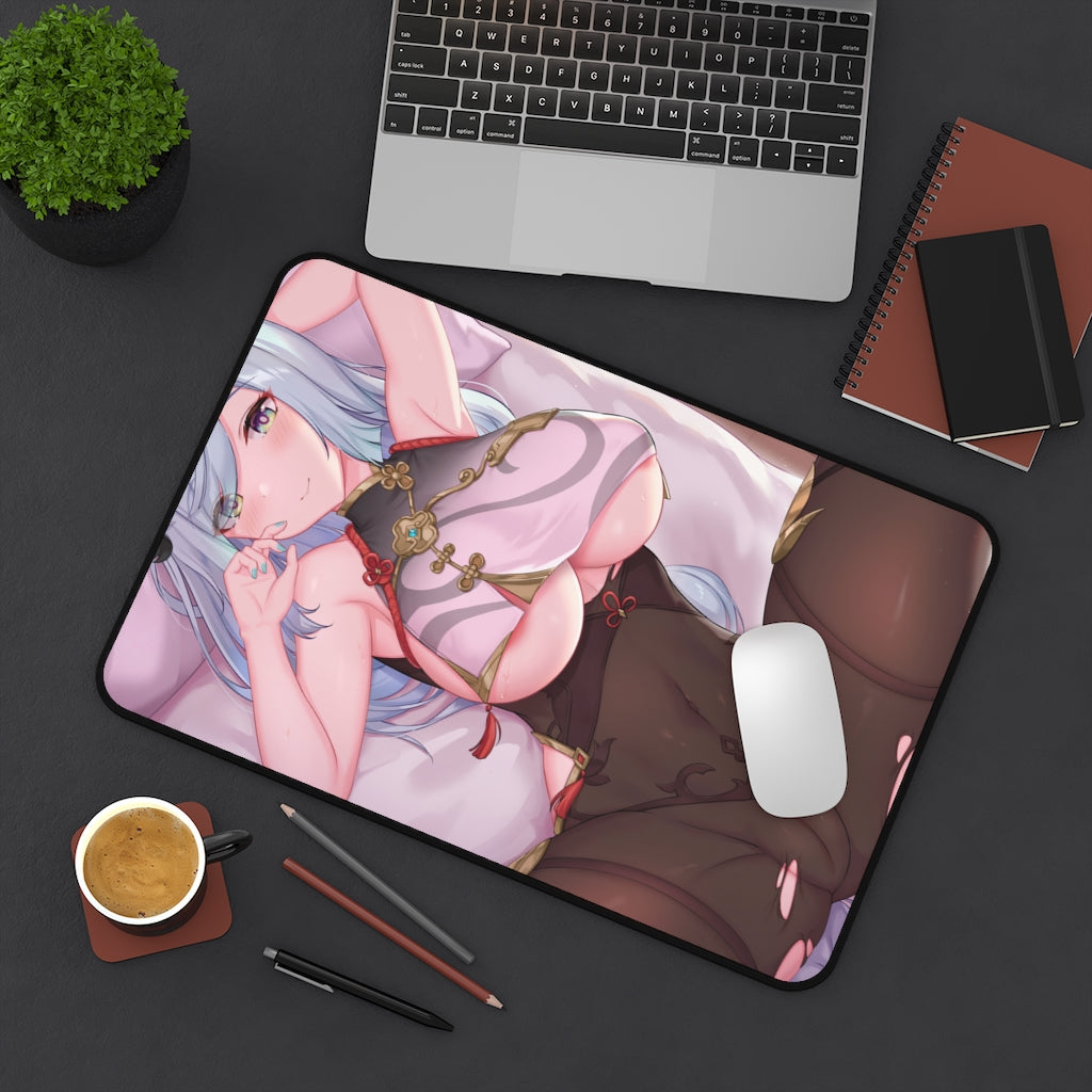 Genshin Impact Sexy Waifu Shenhe Desk Mat - Non Slip Mousepad