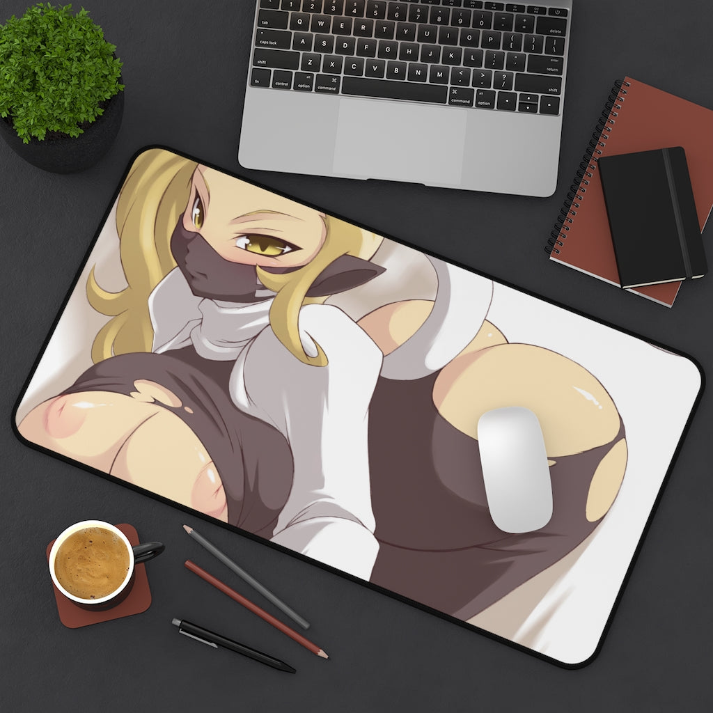 Thick Boobs and Butt Nekomata Shin Megami Tensei Desk Mat - Sexy Video Game Girl Mousepad - Gaming Playmat