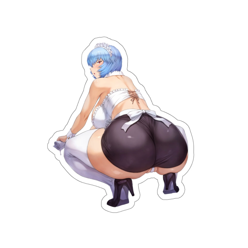 Evangelion Sticker - Rei Maid Pantsu Waterproof Sticker Ecchi - Anime Car Decal