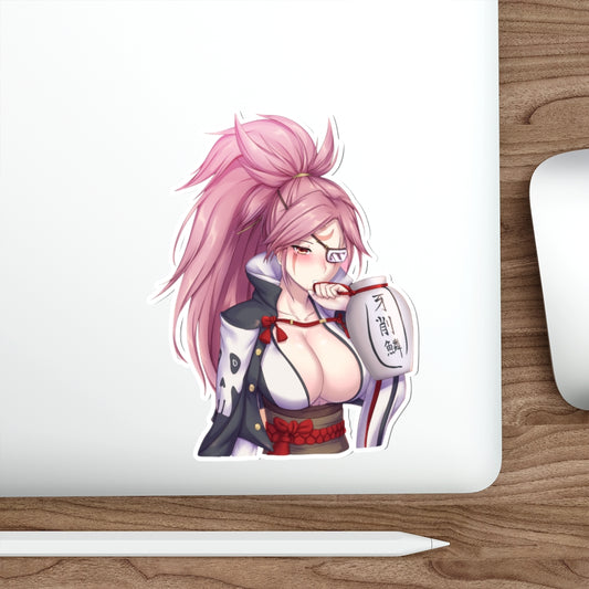 Autocollant imperméable Guilty Gear Hot Baiken Sake - Décalcomanie en vinyle Ecchi