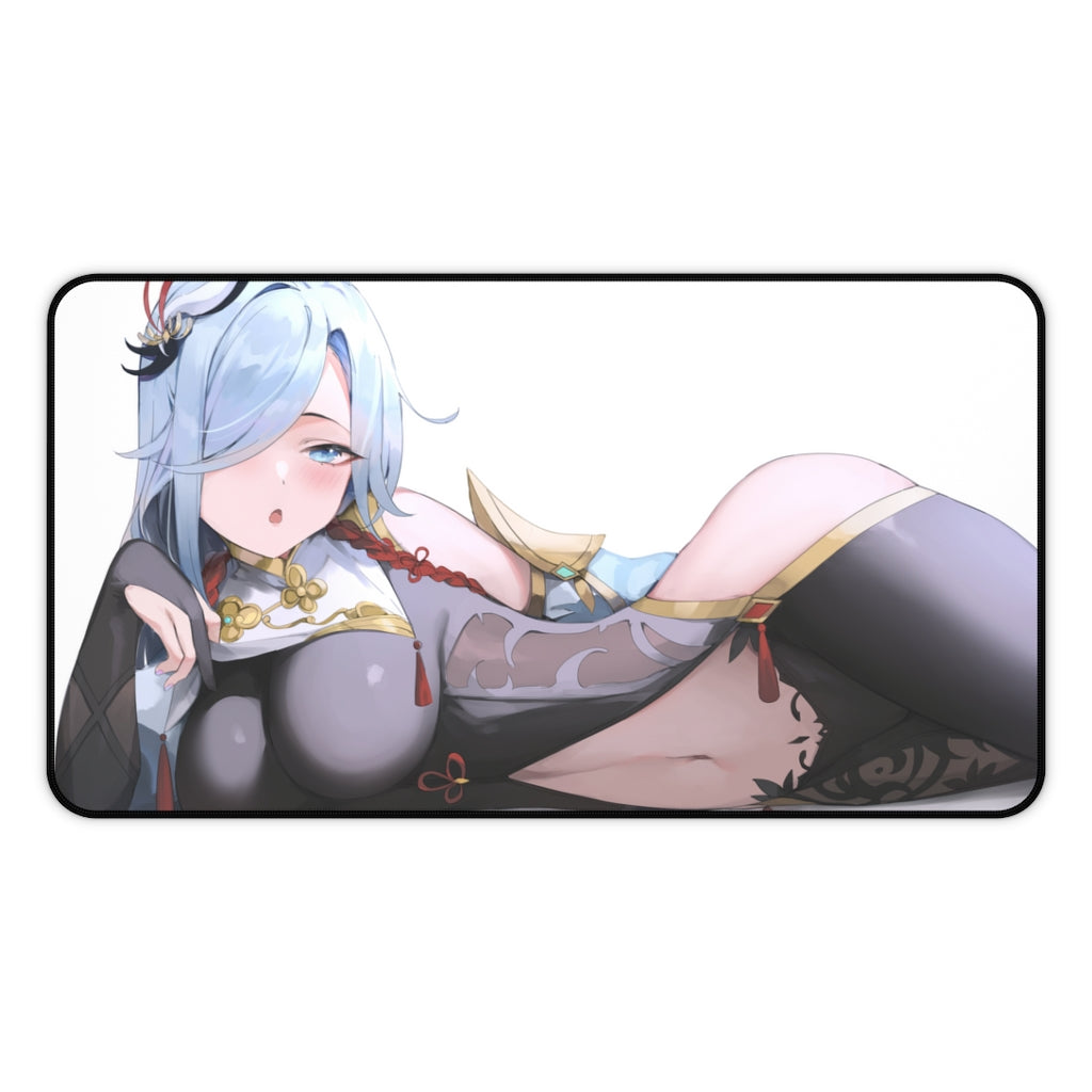 Genshin Impact Sexy Shenhe Desk Mat - Non Slip Mousepad