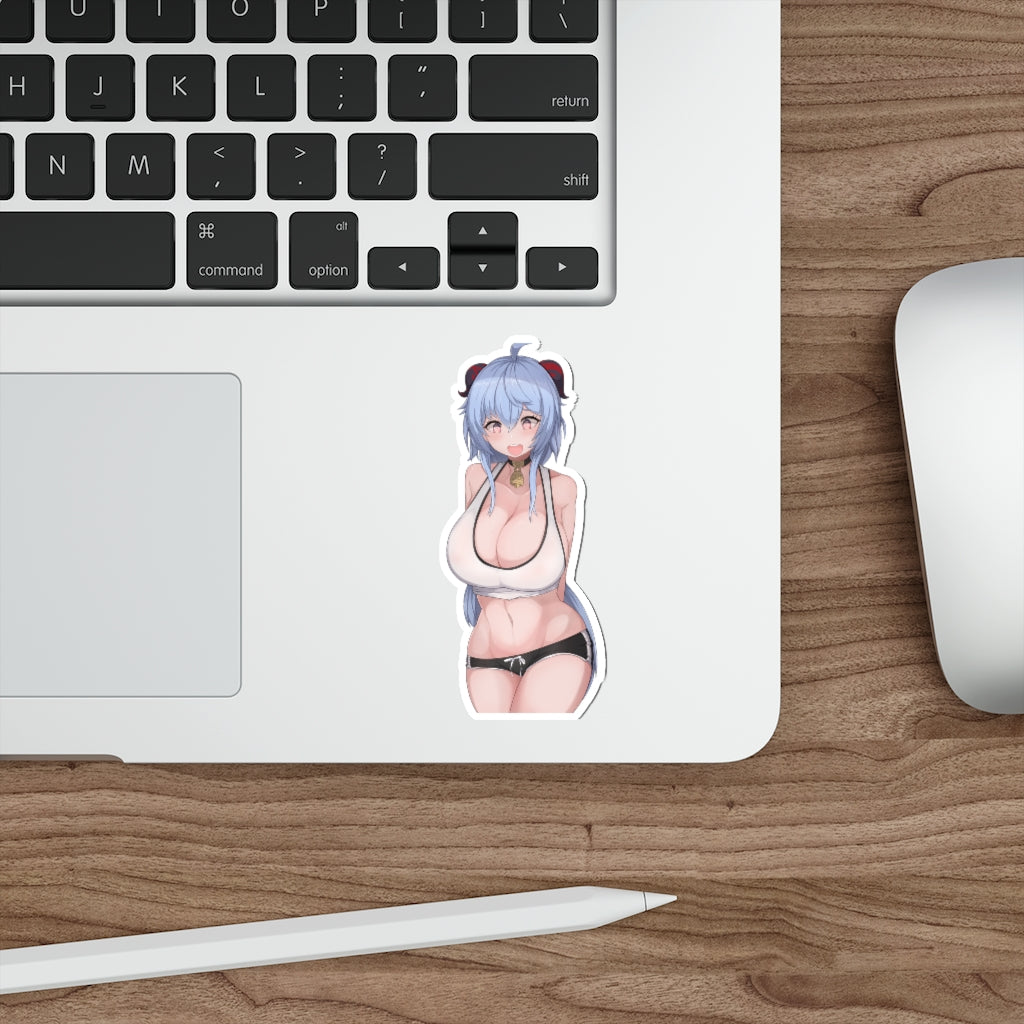 Big Boobs Ganyu Genshin Impact Waterproof Sticker - Ecchi Vinyl Decal