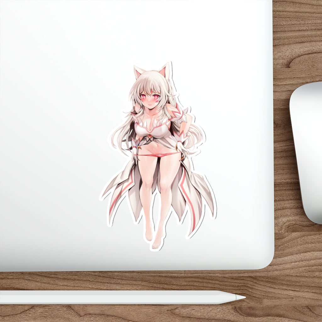 Autocollant imperméable à l'eau Elsword Sexy Neko Waifu Eve - Autocollant en vinyle Ecchi