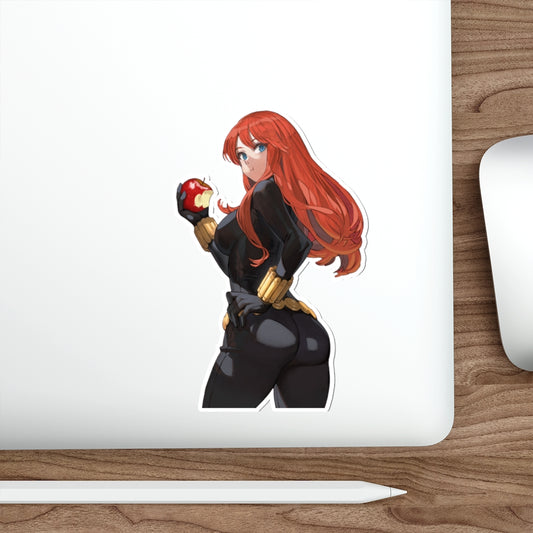 Black Widow Bubble Butt Waterproof Sticker - Ecchi Vinyl Decal