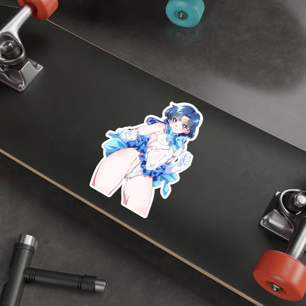 Sailor Mercury Waterproof Sticker - Sailor Moon Ecchi Vinyl Anime Car Decal