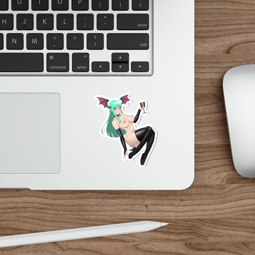 Nude Tits Morrigan Darkstalkers Waterproof Sticker - Ecchi Vinyl Decal