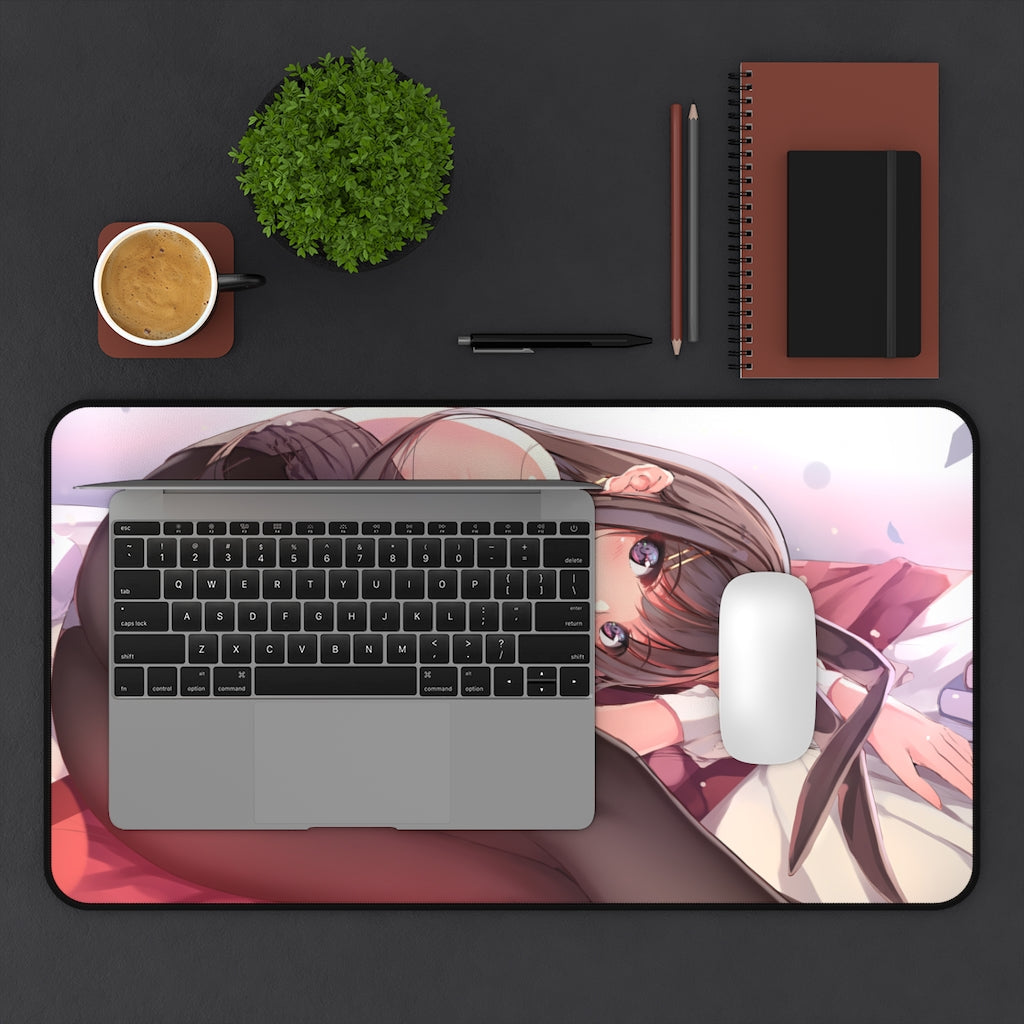 Rascal Does Not Dream Of Bunny Girl Senpai Ecchi Mousepad - Mai Sakurajima Large Desk Mat