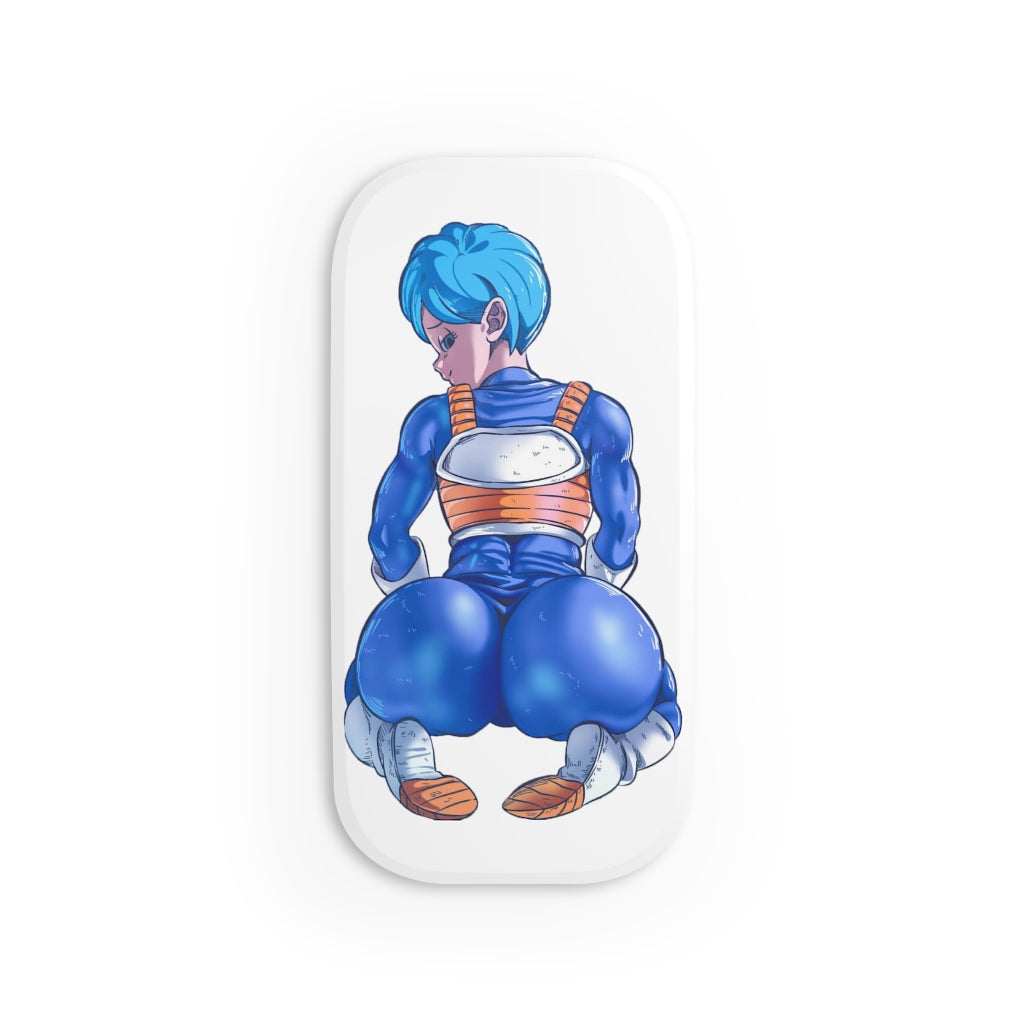 Ecchi Anime Phone Grip - Thick Bulma in Vegeta Outfit Cell Phone Stand - Phone Click-On Grip
