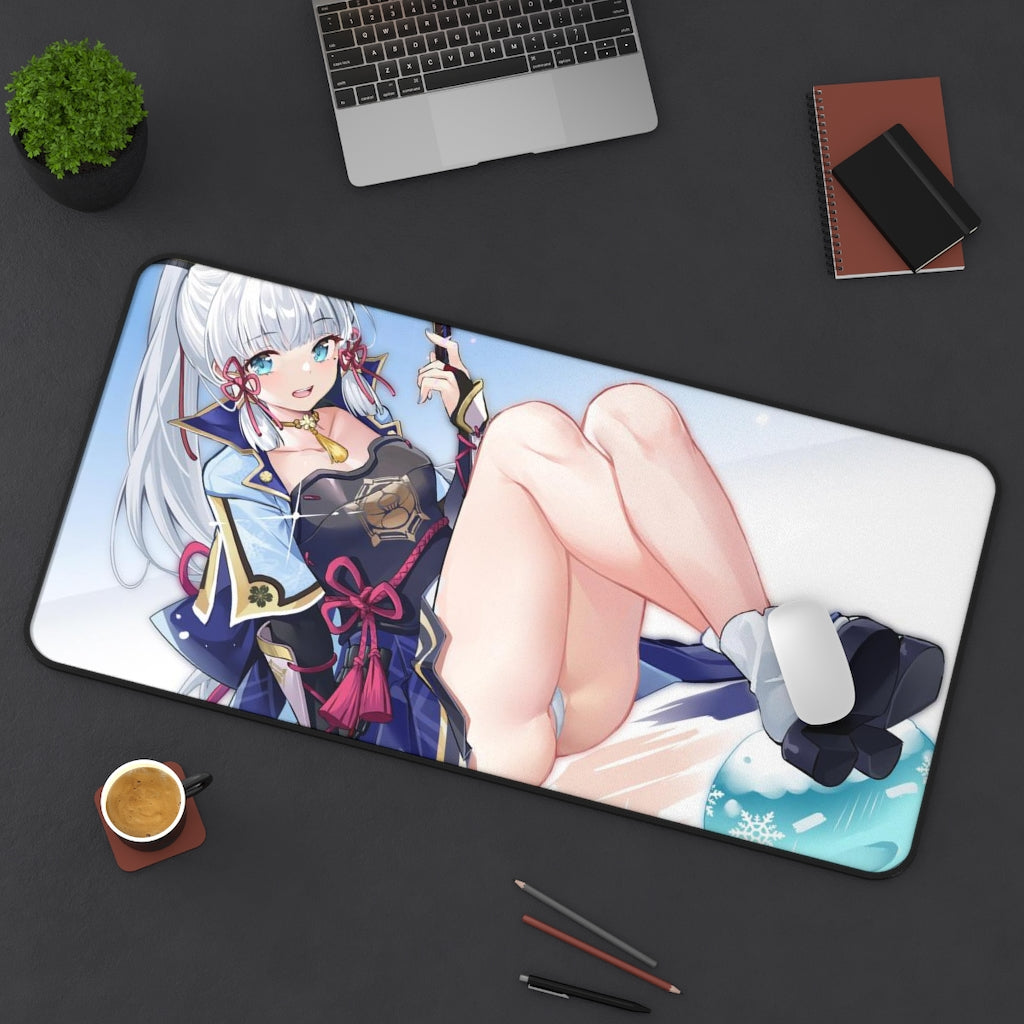 Genshin Impact Mousepad - Ayaka Large Desk Mat - Ecchi Mouse Pad - MTG Playmat