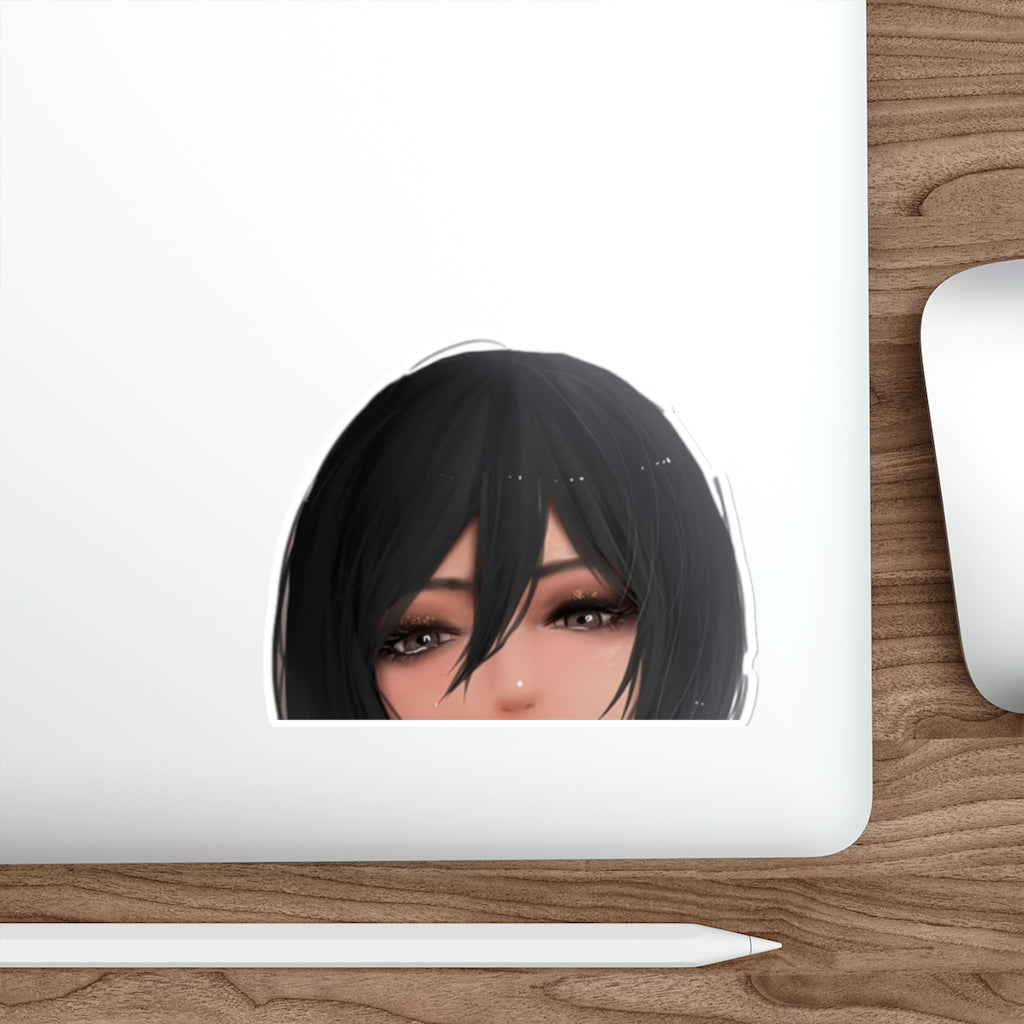 Mikasa Peeker AOT SNK Sticker - Anime Peeker Car Decal