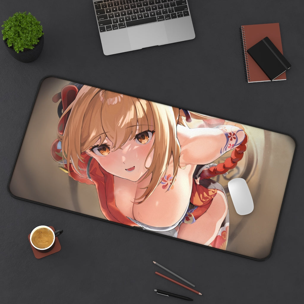 Genshin Impact Sexy Yoimiya Boobs Desk Mat - Non Slip Mousepad