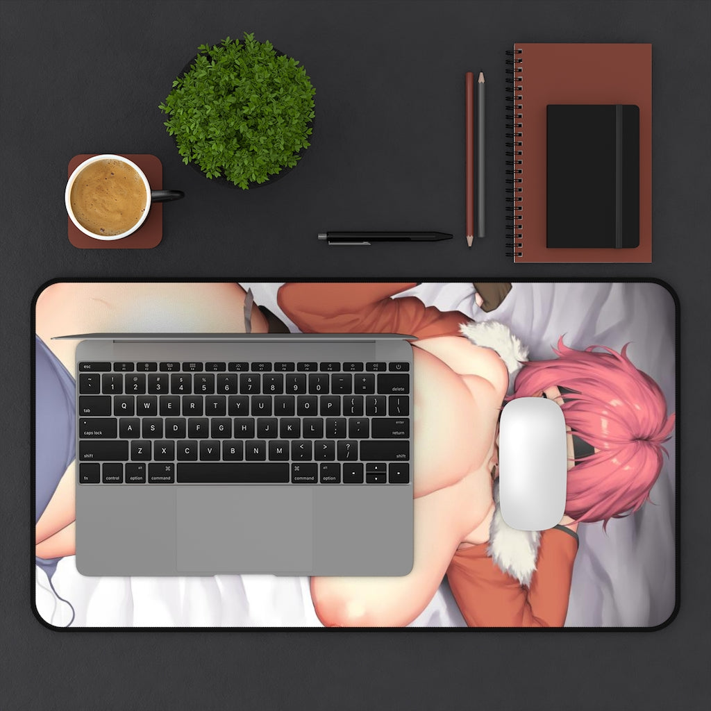 Nude Tits Maia Kuroinu Kedakaki Seijo Wa Hakudaku Ni Somaru Desk Mat - Non Slip Mousepad