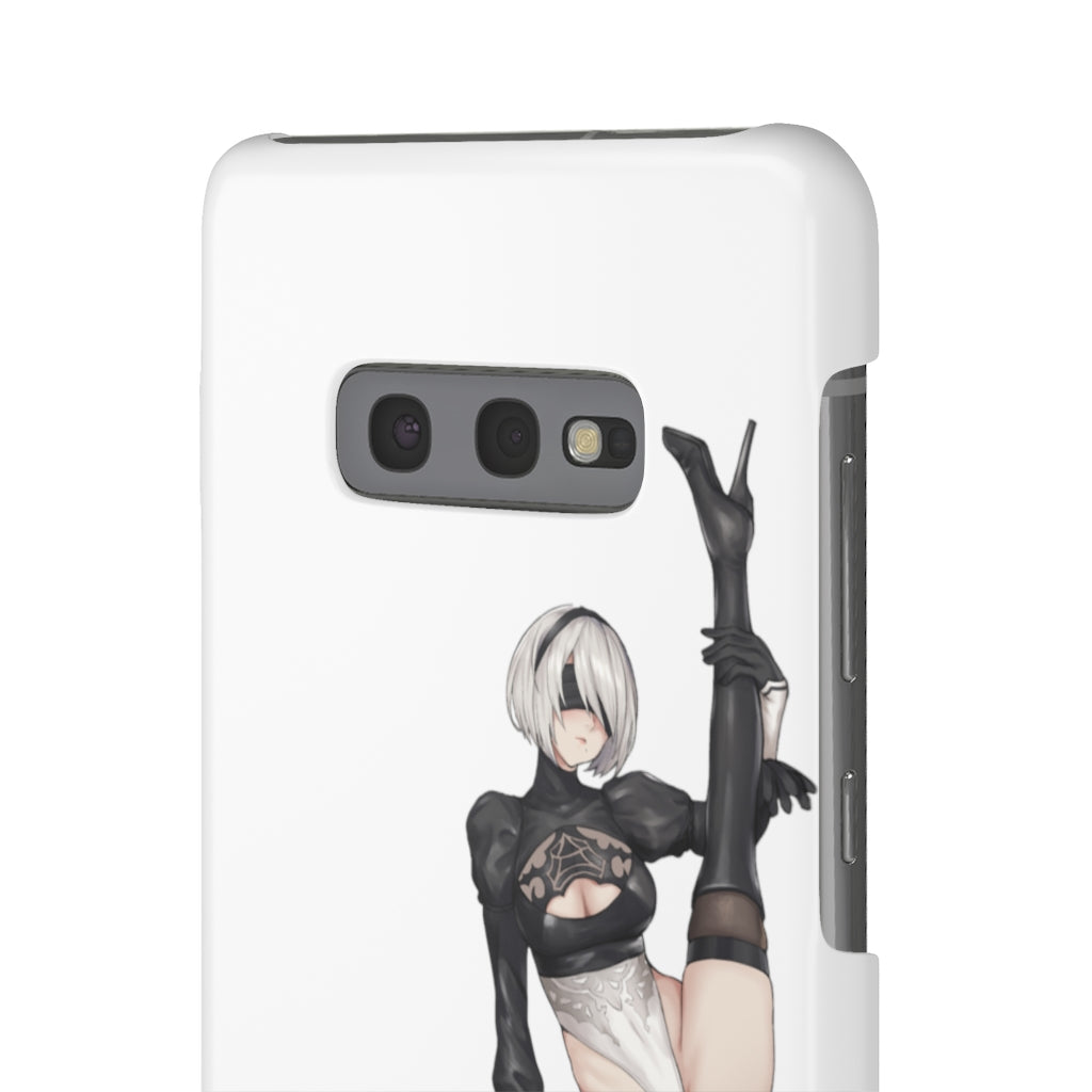 Nier Automata 2B Split Anime Phone Case -  Kawaii Aesthetic Snap Case