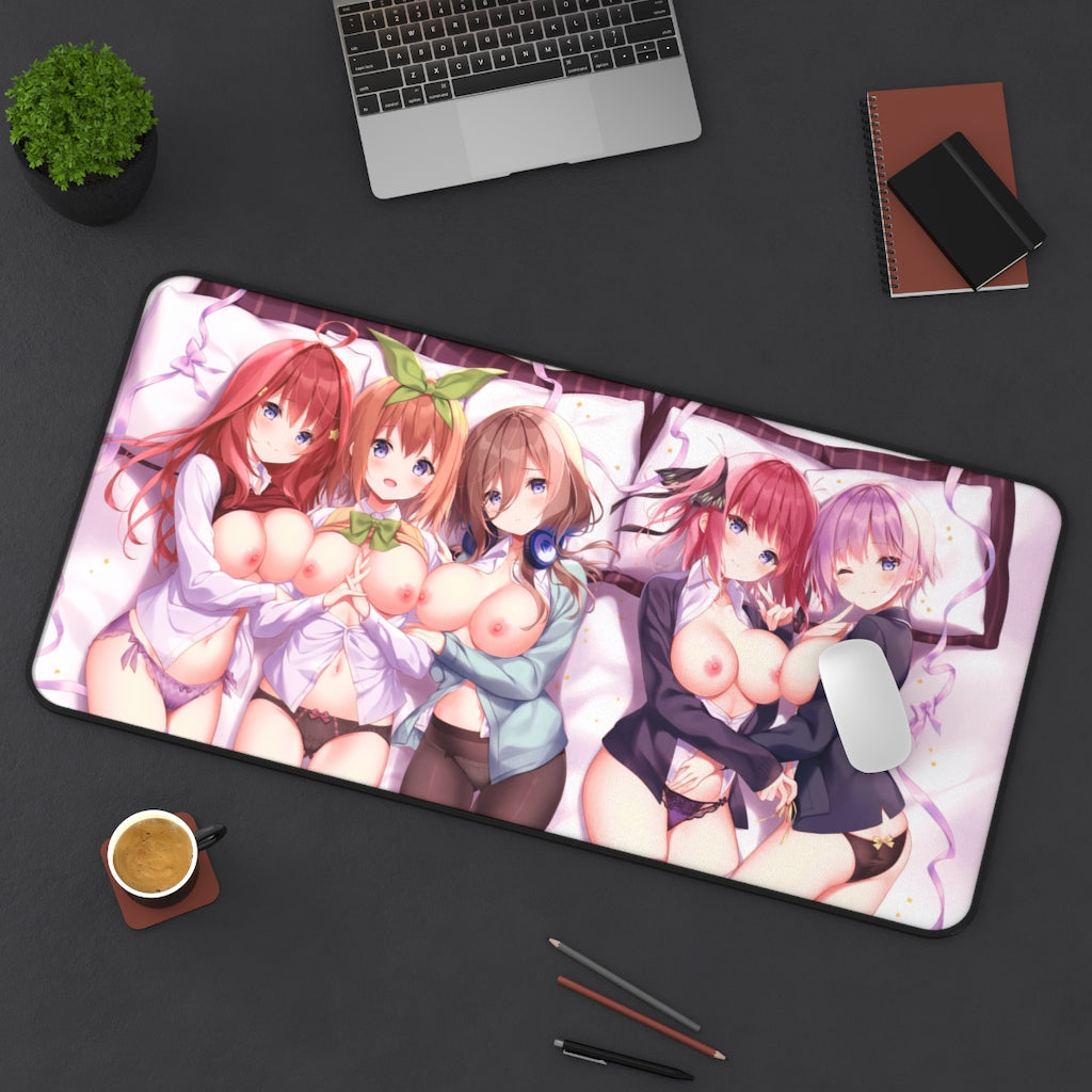 The Quintessential Quintuplets Anime Mousepad - Large Desk Mat - Ecchi Mouse Pad - MTG Playmat