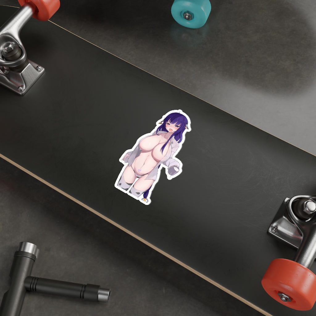 Genshin Impact Busty Raiden Shogun Waterproof Sticker - Ecchi Vinyl Decal