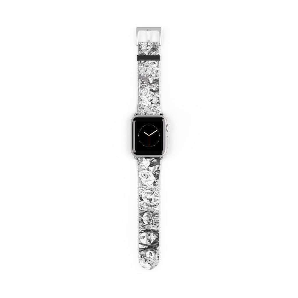 Apple Watch Band 38 mm and 42 mm - Ahegao Lewd Leather Apple Watch Band