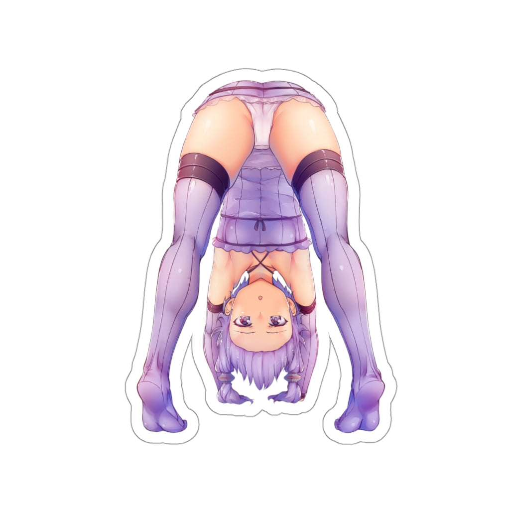 Upside Down Panties Yuzuki Yukari Voiceroid Waterproof Sticker - Ecchi Vinyl Decal