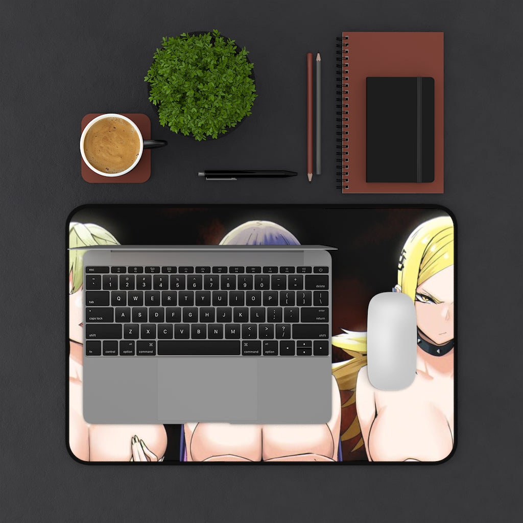 Demon Slave Big Tits Waifus Desk Mat - Non Slip Mousepad