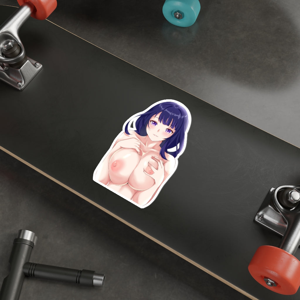 Genshin Impact Raiden Shogun Topless Tits Waterproof Sticker - Ecchi Vinyl Decal