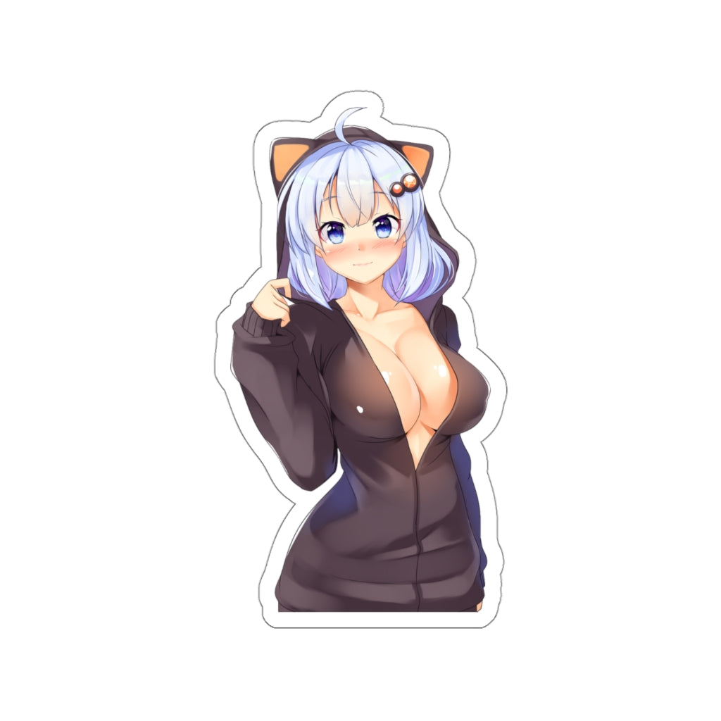 Sexy Neko Kizuna Akari Vocaloid Voiceroid Waterproof Sticker - Ecchi Vinyl Decal