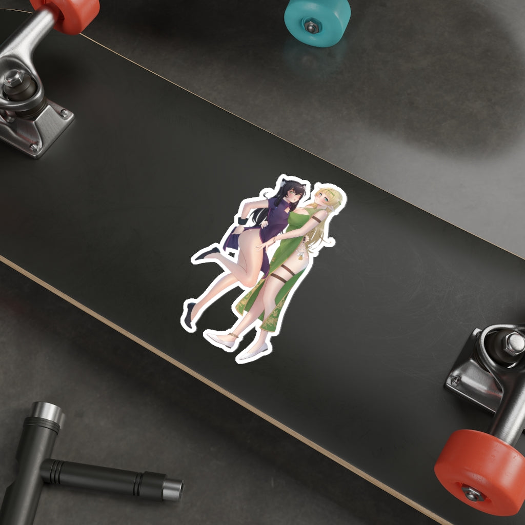 Sexy Rem Galleu and Shera L. Greenwood How Not to Summon a Demon Lord Waterproof Sticker - Ecchi Vinyl Decal