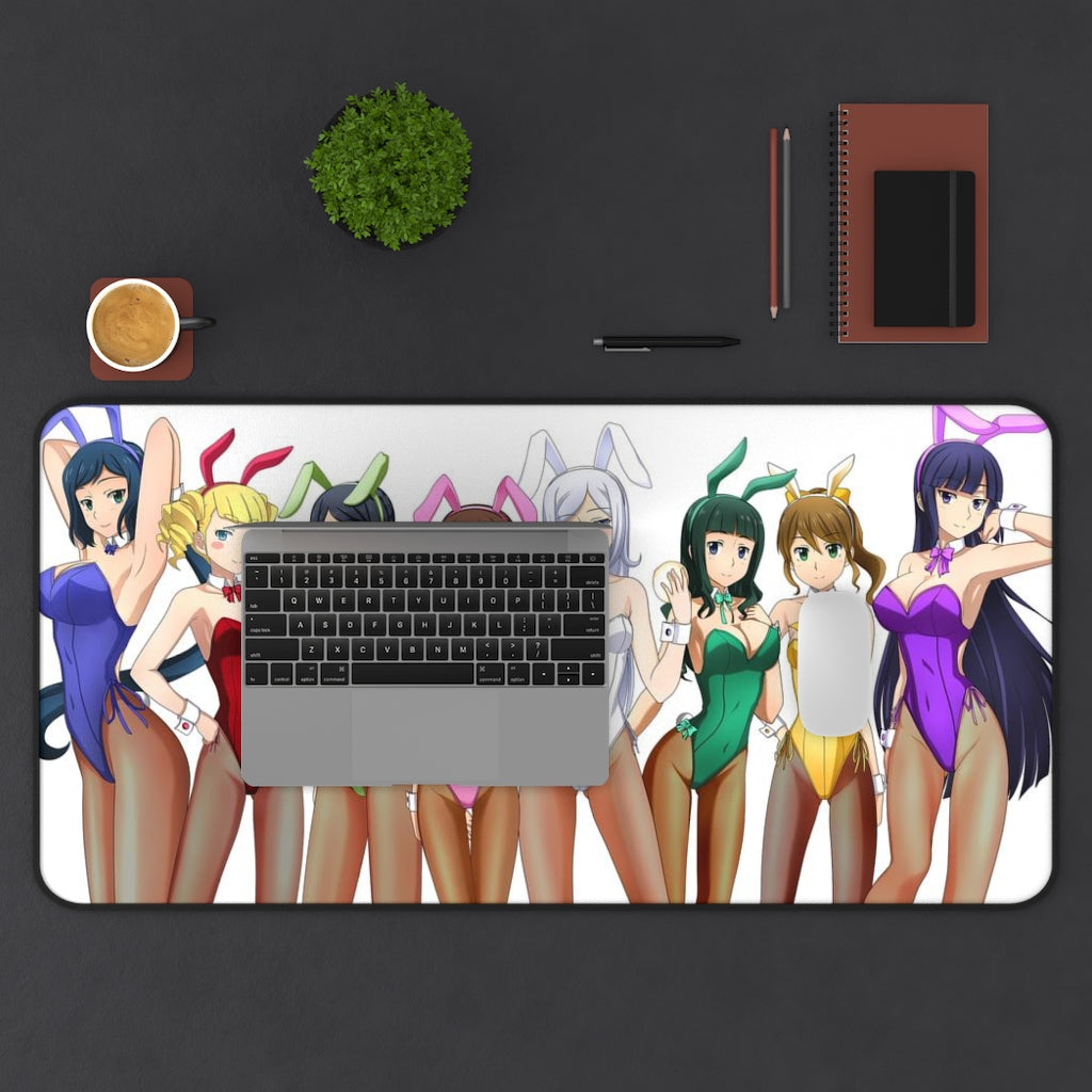 Gundam Mousepad - Bunny Waifus Desk Mat - Large Ecchi Mouse Pad