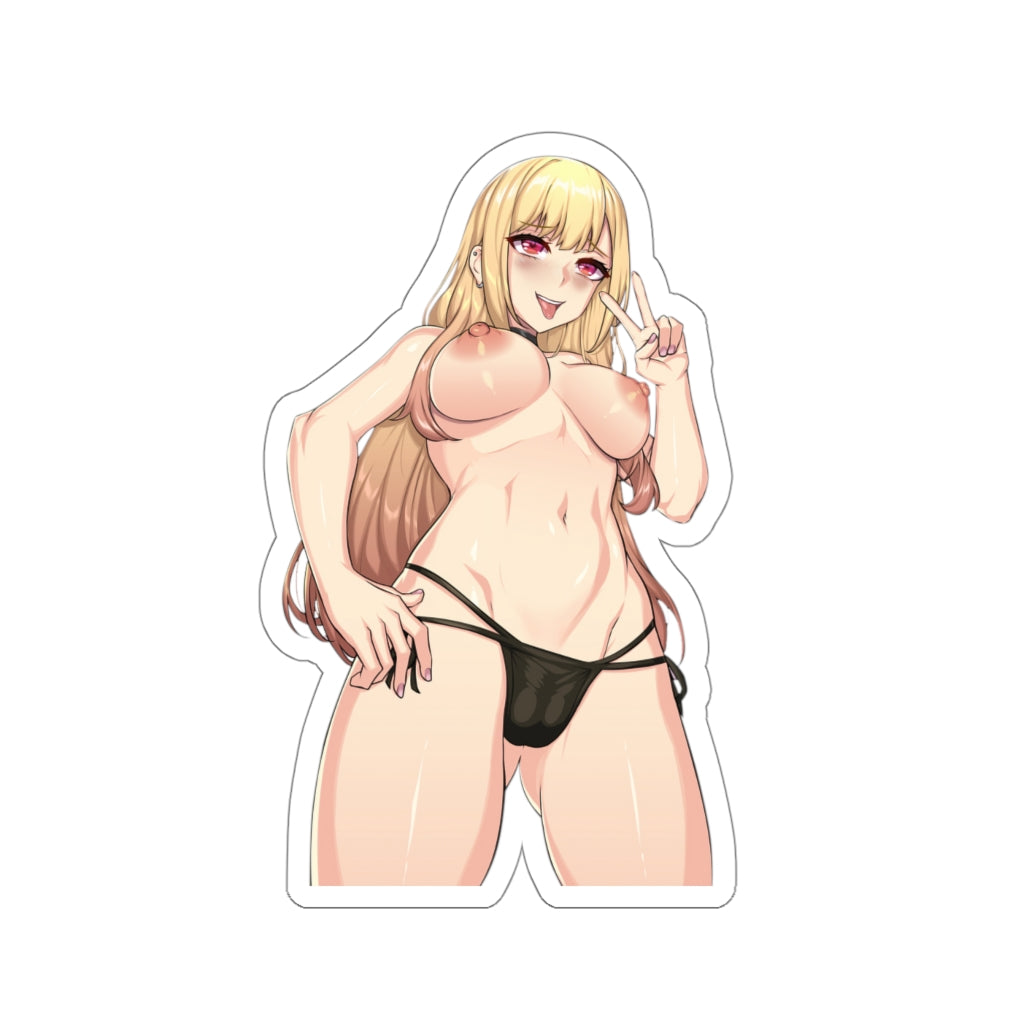 Sexy Cosplay Doll Marin Topless Hentai Waterproof Sticker - Ecchi Vinyl Decal