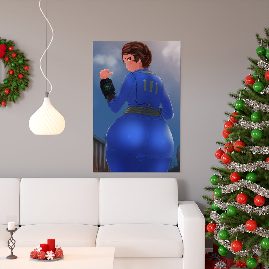 Affiche Fallout Big Butt Vault Girl - Affiche verticale mate de qualité supérieure obscène - Art mural pour adulte